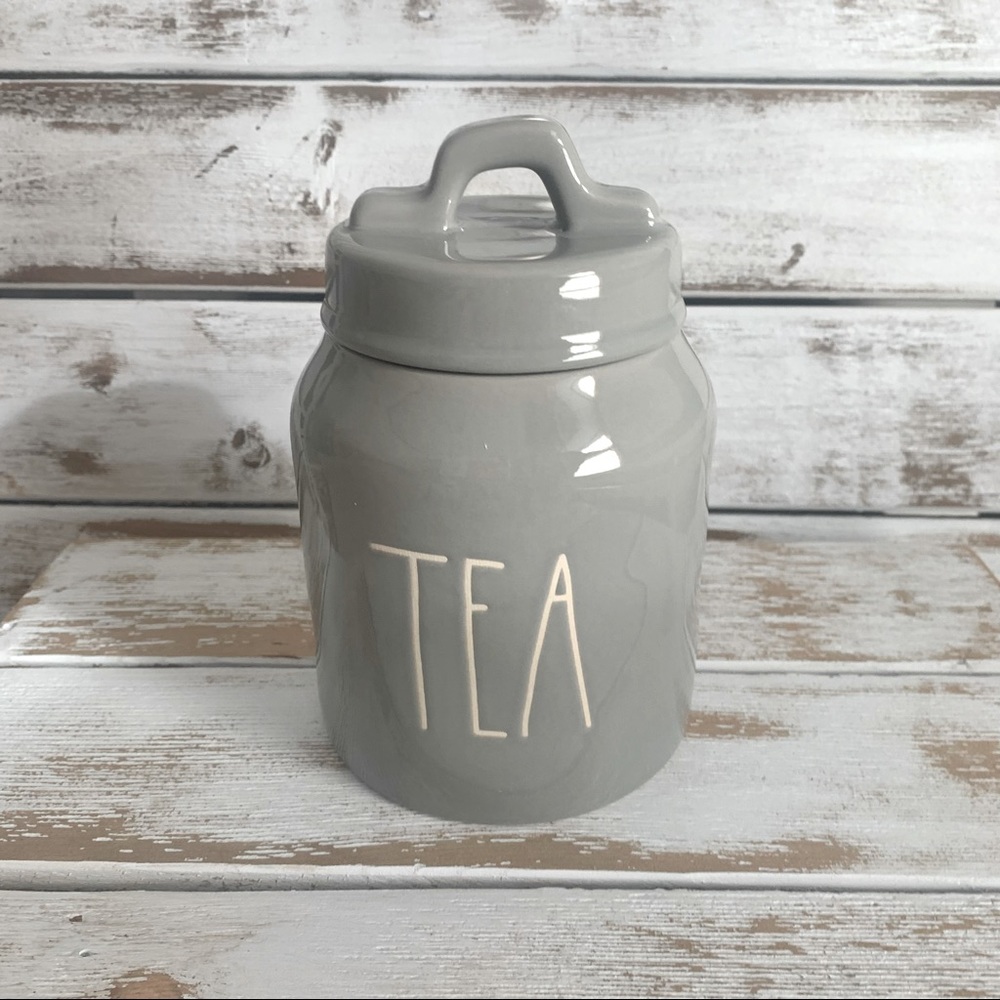 Rae Dunn Grey TEA Canister